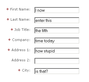 stupid registration form